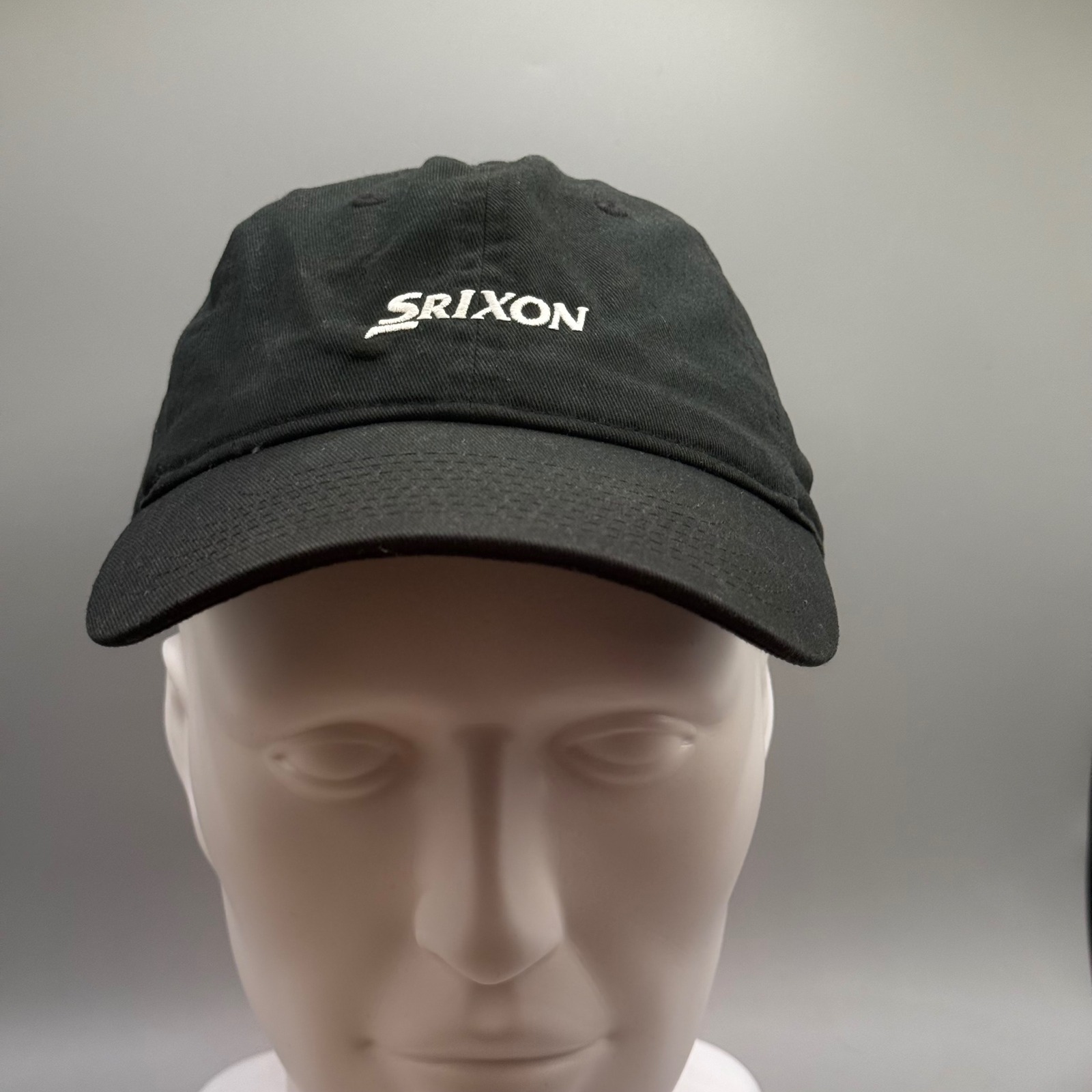 Srixon Golf Hat Adjustable Strapback Black Cotton Baseball Cap Embroidered Logo